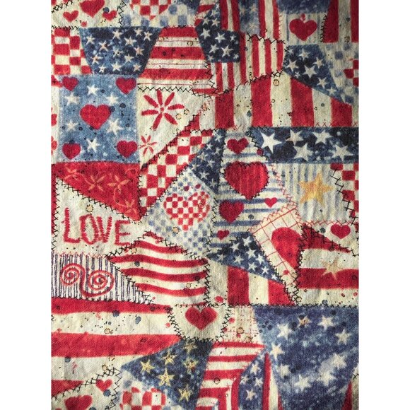 Patriotic Scrub Top With Love & Flags Print - Picture 8 of 9
